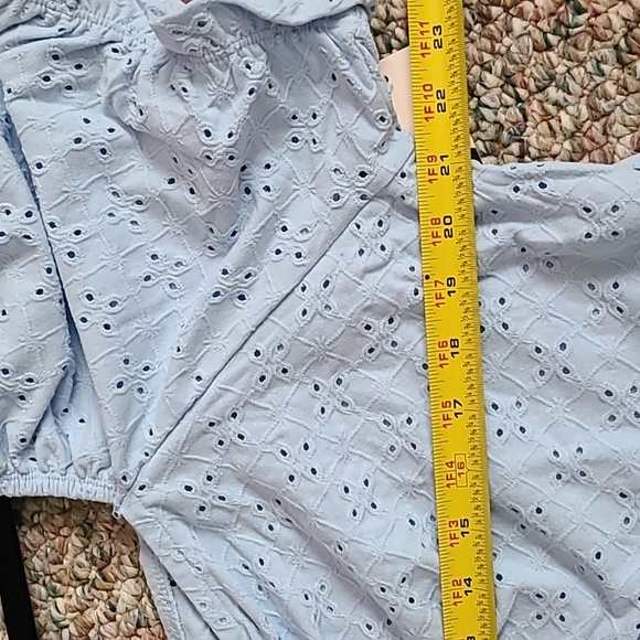 SO BRAND WOMENS BLUE JUNIOR SIZE PUFF SLEEVE SUMMER TOP PLUS SIZE 3X - Picture 12 of 14